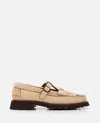 Hereu Lorea Moc Toe Mary Jane Loafer In Neutral