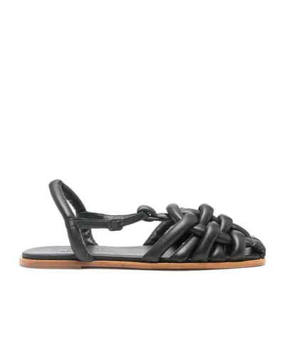 HEREU SQUARE-HEADED FLAT SANDALS