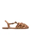 Hereu Women's Square Toe Padded Fisherman Sandal Cabersa 2 In Brown