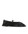 Hereu Black Dansa Mary Jane Ballerina Flats In Black