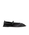 Hereu Black Dansa Supple Shiny Ballerina Flats In Black