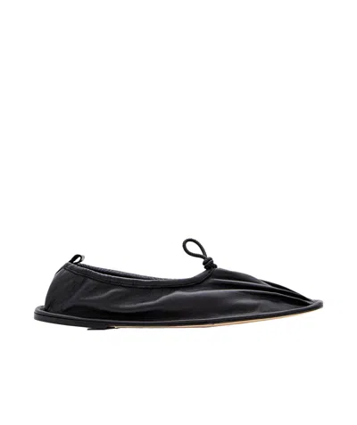 HEREU HEREU SQUARE-TOE FLAT SHOES
