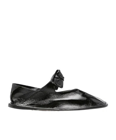 Hereu Square-toed Ballet Shoes In Black