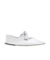 Hereu Llasada Metallic Ballerina Shoes In White
