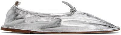 Hereu Ssense Exclusive Silver Puntera Ballerina Flats In Light Silver