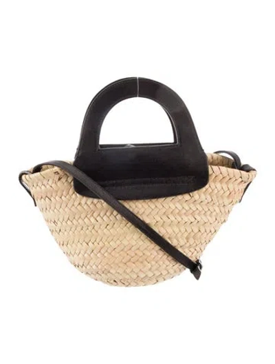 Pre-owned Hereu Straw Shoulder Bag In Neutral