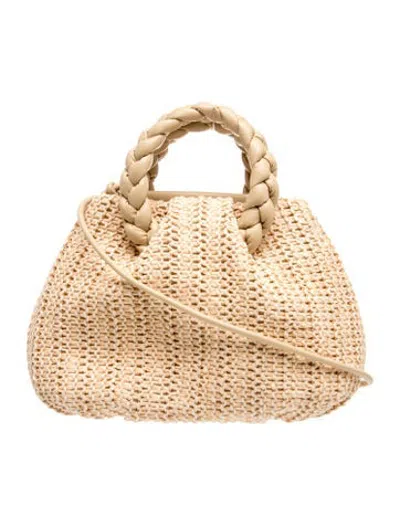 Pre-owned Hereu Straw Top Handle Bag In Neutrals