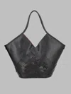 Hereu Structured Leather Handbag In Black