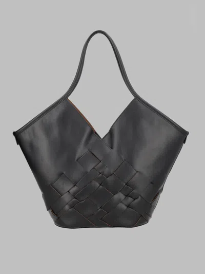 Hereu Structured Leather Handbag In Black