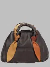 Hereu Structured Leather Handbag In Brown