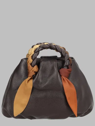 Hereu Structured Leather Handbag In Brown