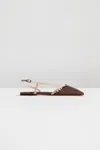 Hereu Studio Hereu Rondaia Asymmetrical Woven Sandal In Cocoa