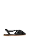 Hereu Cabersa 2 Sandals Braided Design Flat In Black