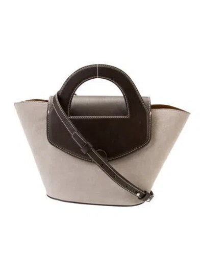 Pre-owned Hereu Suede Bucket Bag In Brown