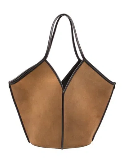 Pre-owned Hereu Suede Shoulder Bag In Brown