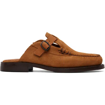 Hereu Tan Barraca Suede Vibram Loafers In Brown