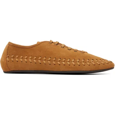 Hereu Tan Birla Suede Loafers In Brown