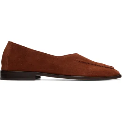Hereu Tan Juliol W Calf Suede Loafers In Brown