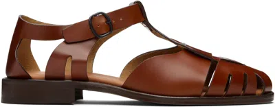 Hereu Tan Pesca Sandals In Brown