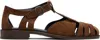 Hereu Tan Pesca Suede Sandals In Brown