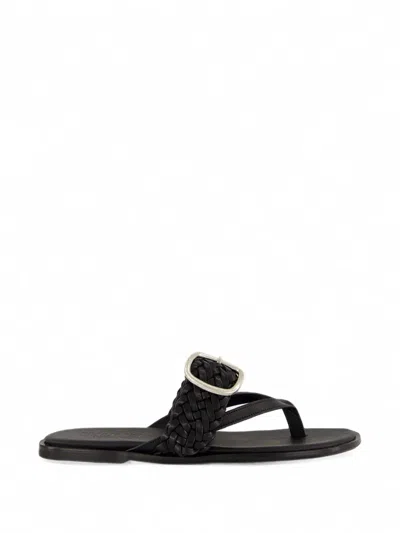 Hereu Tanca Woven-belt Sandals In Black