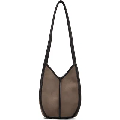 Hereu Taupe Calella Bucket Suede Shoulder Bag In Brown