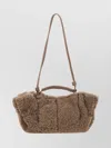 Hereu Textured Shoulder Bag Knotted Strap In Brown