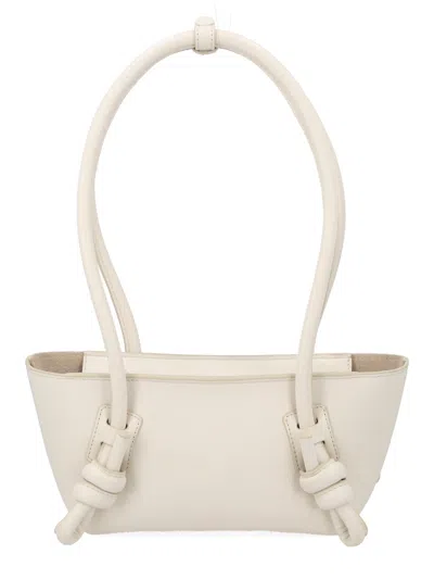 Hereu White Leather Shoulder Bag In Neutral