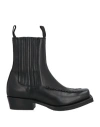 Hereu Leather Chelsea Boots With Square Toe 3cm In Black