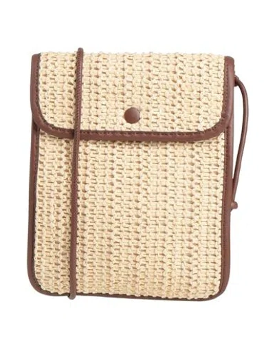 Hereu Woman Cross-body Bag Sand Size - Textile Fibers, Leather