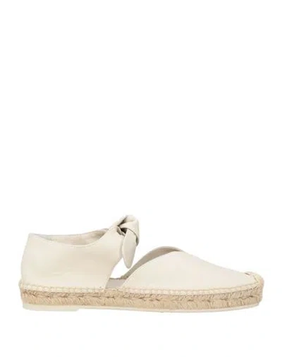 Hereu Woman Espadrilles Off White Size 8 Leather