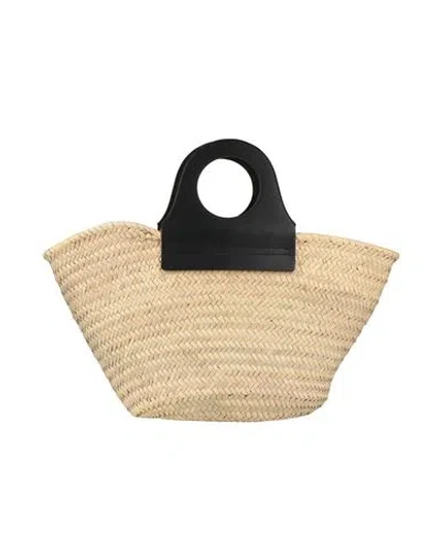Hereu Woman Handbag Beige Size - Straw, Textile Fibers In Neutral