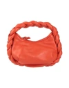 Hereu Orange Mini Espiga Shoulder Bag In Lamb Leather Woman