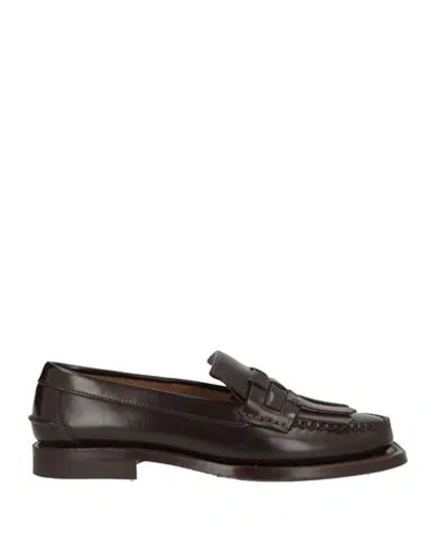 Hereu Woman Loafers Chocolate Brown Size 12 Leather