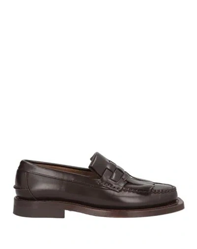 Hereu Woman Loafers Dark Brown Size 8 Leather