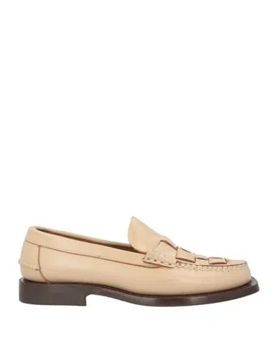Hereu Woman Loafers Sand Size 7 Leather In Beige