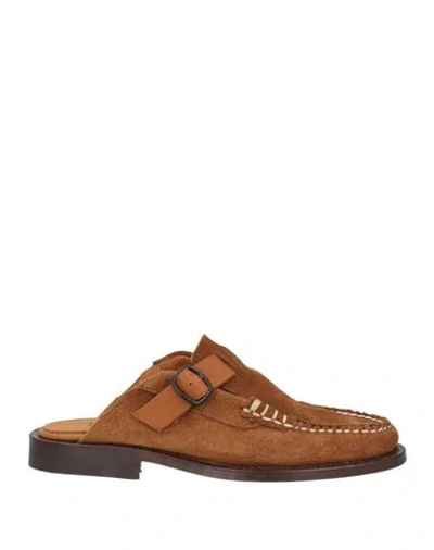 Hereu Aperto Clog Loafers In Tan