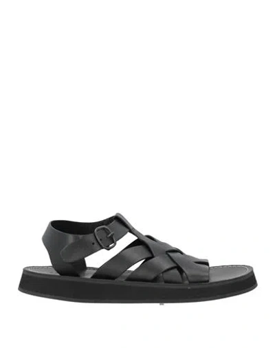 Hereu Woman Sandals Black Size 8 Soft Leather