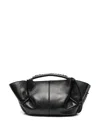 Hereu Mini Leather Handbag With Adjustable Shoulder Strap In Black