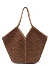 Hereu Women's Calella Leather Trimmed Raffia Tote Bag In Nude & Neutrals