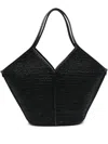 Hereu Women's Calella Raffia Basket Tote Bag In Black