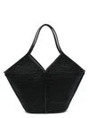 Hereu Women's Calella Raffia Basket Tote Bag In Black