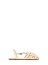Hereu 10mm Cabersa Leather Sandals In Cream