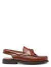 Hereu Women Saler Leather Slingback Loafers In Leather Brown