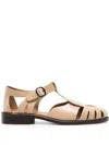 Hereu Pesca Leather Sandals In Nero