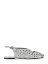 Hereu Round-toe Flat Sandals In Silver