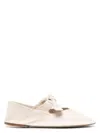 Hereu Women's Square Toe Pump With Bow Detail In White