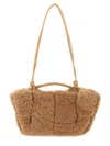 Hereu Textured Shoulder Bag Knotted Strap In White