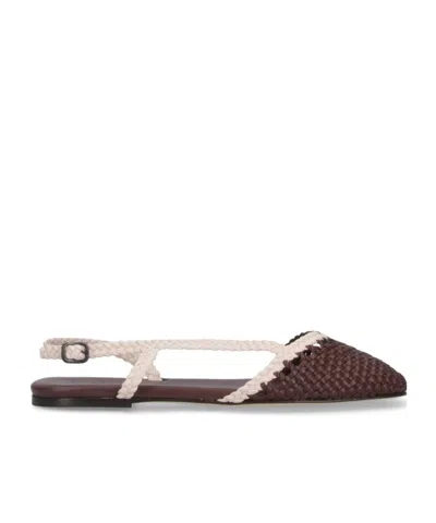 HEREU HEREU RONDAIA WOVEN ASYMMETRICAL SANDALS