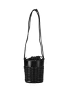 Hereu Woven Design Bucket Bag In Black